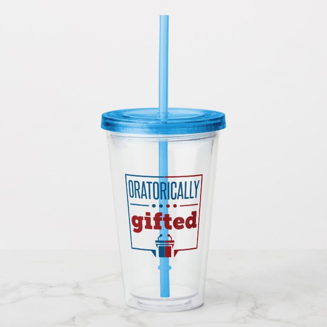 Verre En Acrylique Discours et débat Oratoire Cadeau (Devant)
