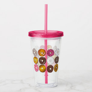 Verre En Acrylique Donut Dizaine Petit-Déjeuner Pâtisseries Doughnut