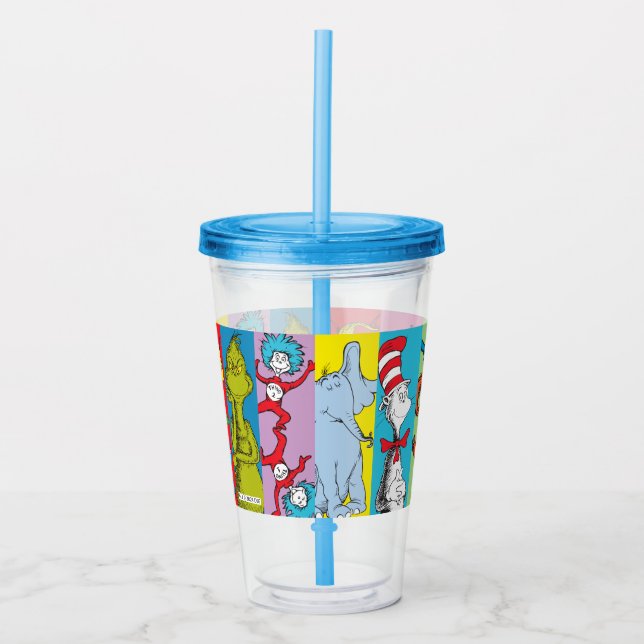 Verre En Acrylique Dr Seuss | Tranche de caractères (Devant)