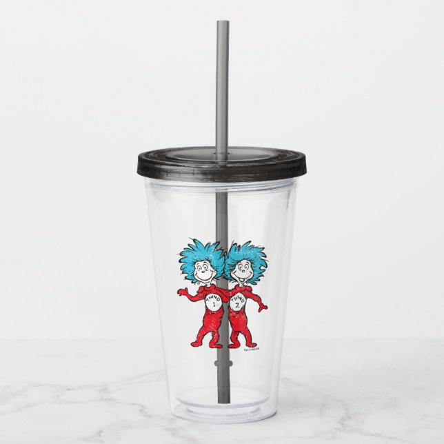 Verre En Acrylique Dr Seuss | Une chose deux debout (Devant)