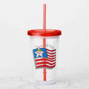 Verre En Acrylique Drapeau américain