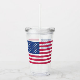 Verre En Acrylique Drapeau américain patriotique des Etats-Unis