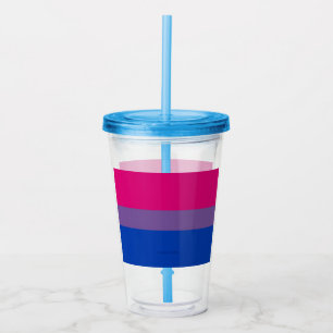 Verre En Acrylique Drapeau de fierté bisexuel de SlipperyJoe lavande-