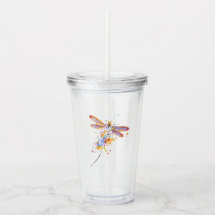 Verre En Acrylique Drapeau de libellule