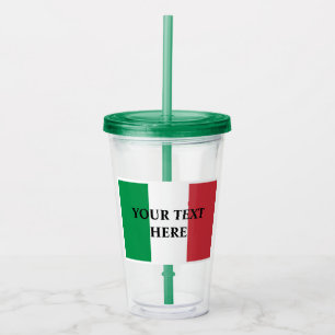 Verre En Acrylique Drapeau italien des approvisionnements faits sur