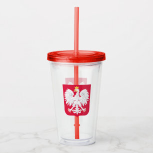Verre En Acrylique Drapeau polonais Tumbler