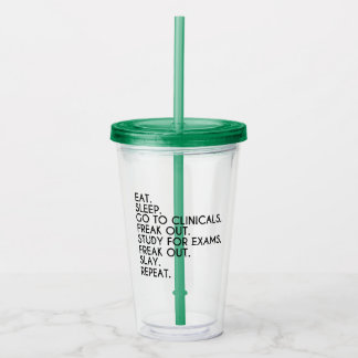 Verre En Acrylique Drôle cadeau pour l'étude des infirmières pour les