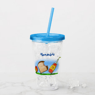 Verre En Acrylique Drôle de dessin animé de fourmis