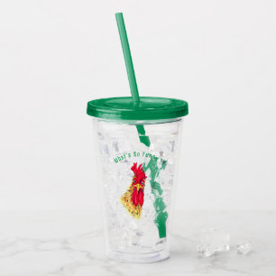 Verre En Acrylique Drôle Rooster Acrylique Tumbler - Texte Personnali