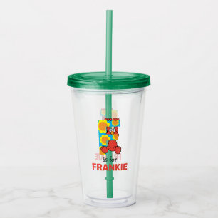 Verre En Acrylique Elmo Alphabet F Fleurs