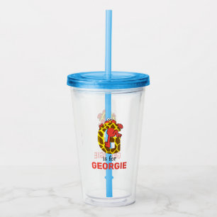 Verre En Acrylique Elmo Alphabet G Giraffe