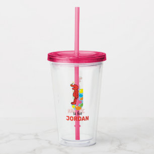 Verre En Acrylique Elmo Alphabet J Jelly Bean