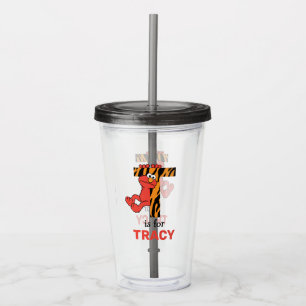 Verre En Acrylique Elmo Alphabet T Tiger
