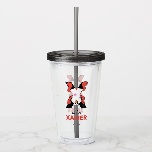 Verre En Acrylique Elmo Alphabet | X Xray (Devant)