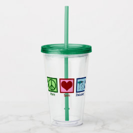 Verre En Acrylique Endoscopie Peace Love