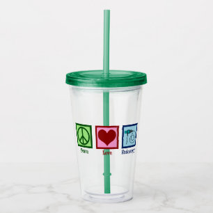 Verre En Acrylique Endoscopie Peace Love