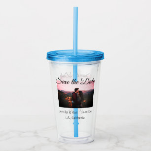 Verre En Acrylique Enregistrer la date ajouter nom du couple place da