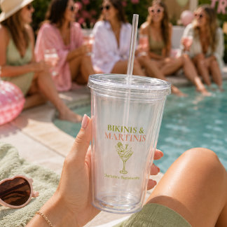 Verre En Acrylique Enterrement de vie de jeune fille Bikinis et Marti