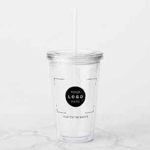 Verre En Acrylique Entreprise de texte de logo personnalisé
