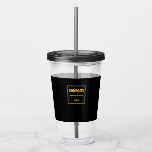 Verre En Acrylique Entreprise personnalisée noire moderne sur mesure