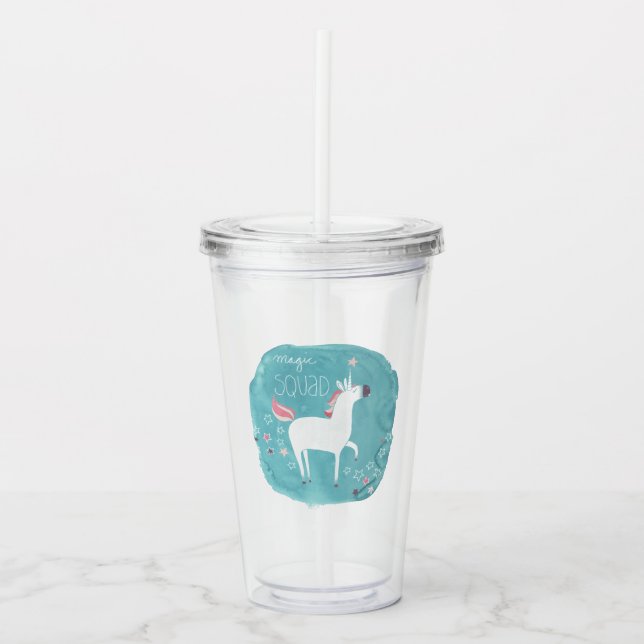 Verre En Acrylique Équipe de licorne magique (Devant)