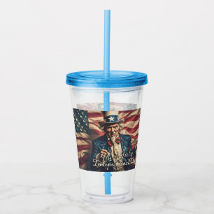 Verre En Acrylique Esprit de liberté en rouge, blanc et bleu