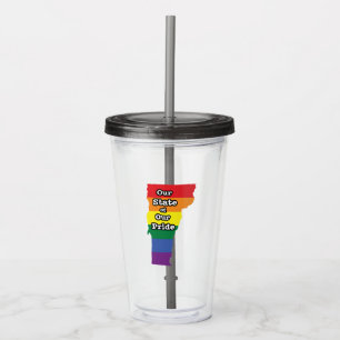 Verre En Acrylique État Gay pride  Vermont