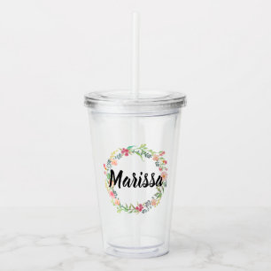 Verre En Acrylique Femme d'honneur Mariage personnalisée