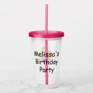 Verre En Acrylique Fête d'anniversaire personnalisée