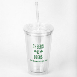 Verre En Acrylique Fête de bière et de Cheers