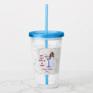 Verre En Acrylique Fête des filles d'anniversaire