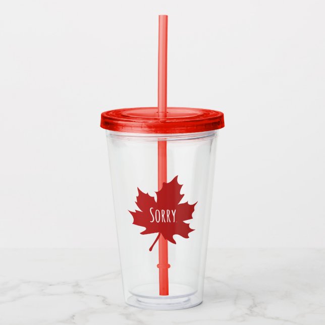 Verre En Acrylique Fête du Canada (Devant)