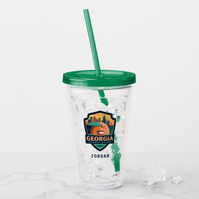 Verre En Acrylique Fierté | la Géorgie d'état (Devant glace)