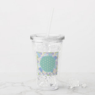 Verre En Acrylique fleur de vie,