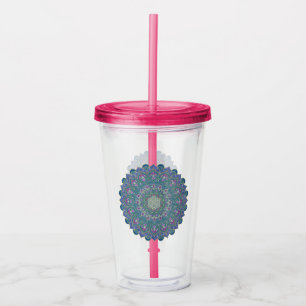 Verre En Acrylique Fleur De Vie - Mandala India Style 1