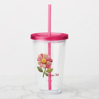 Verre En Acrylique Fleur patchwork dans le style country