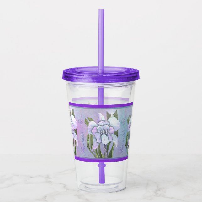 Verre En Acrylique Fleur Smeraldo (Devant)