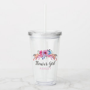 Verre En Acrylique Fleuriste Fleurs Personnalisés