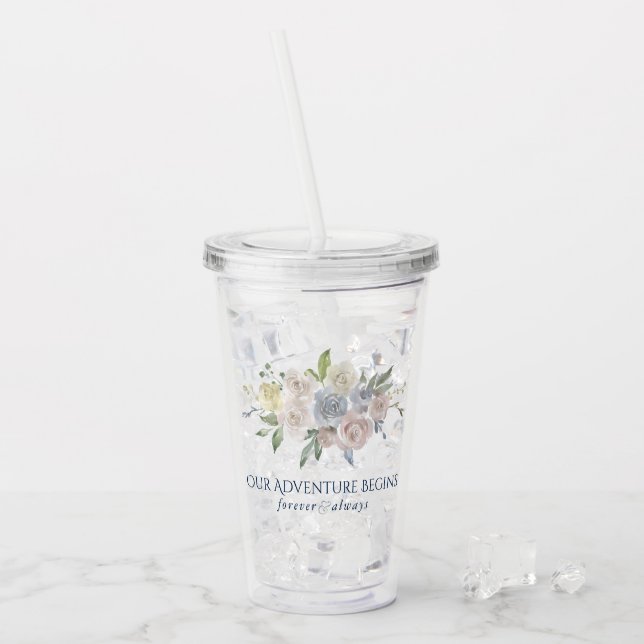Verre En Acrylique Flore poussiéreux | Pastel Adventure commence Keep (Devant glace)