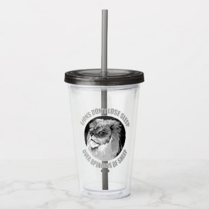 Verre En Acrylique Force et leadership puissants des Lions