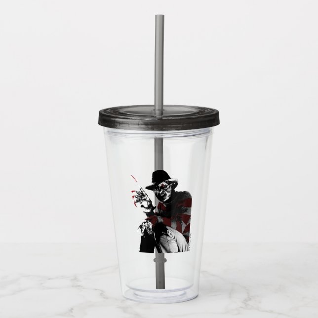 Verre En Acrylique Freddy contre Jason | Freddy Seeing Red (Devant)