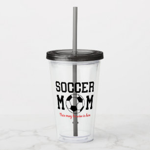 Verre En Acrylique Funny Soccer Maman Tumbler Acrylique