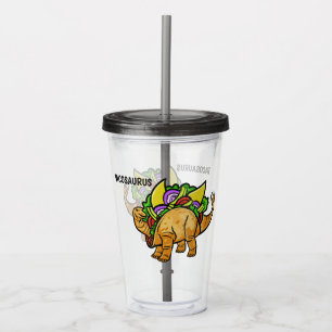 Verre En Acrylique Funny TACOSAURUS tondeuse personnalisée