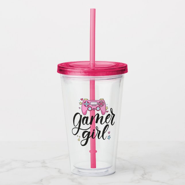 Verre En Acrylique Gamer fille (Devant)