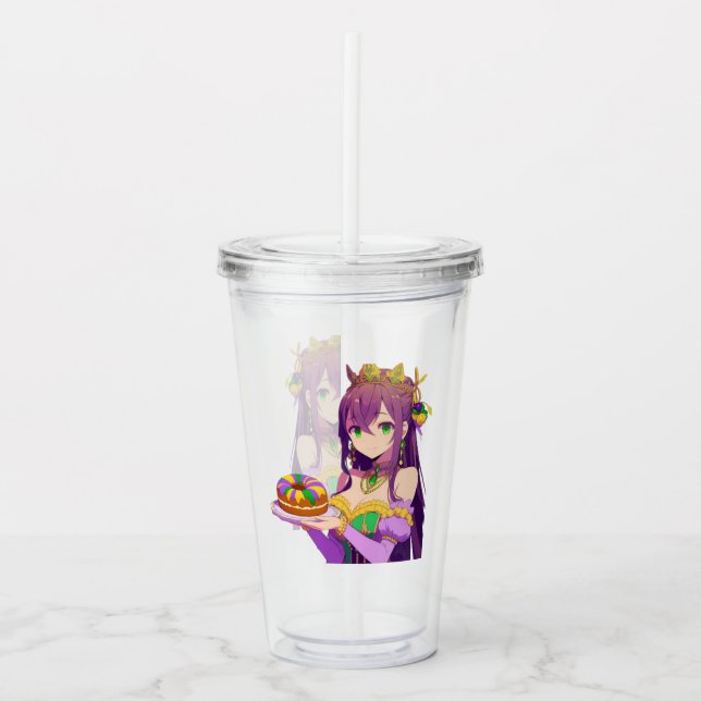 Verre En Acrylique Gâteau Anime Mardi Gras King (Devant)