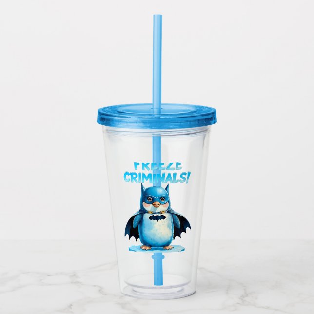 Verre En Acrylique Geler les criminels - Pingouin foncé (Devant)