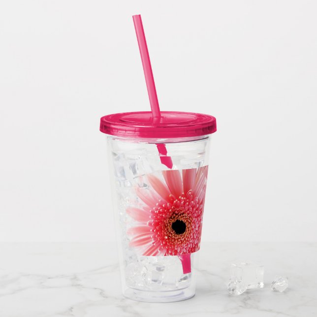 Verre En Acrylique Gerbera Daisy (Devant glace)