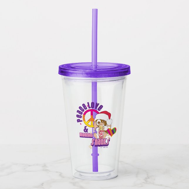Verre En Acrylique Gizmo | Peace Love & Midnight Snacks (Devant)