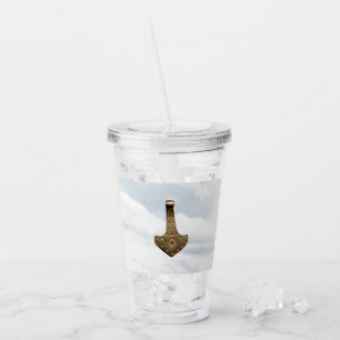 Verre En Acrylique Gold Thor Hammer nuages acrylique tumbler