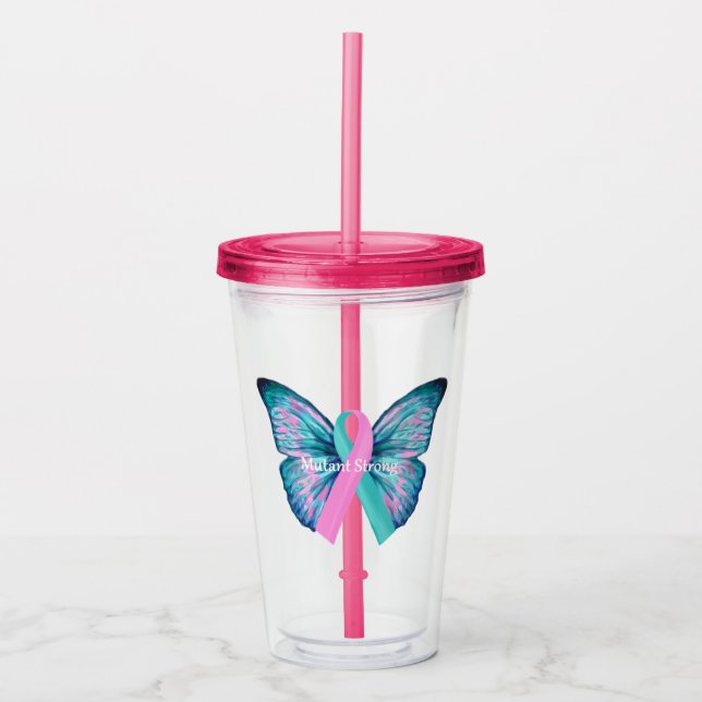 Verre En Acrylique Grand mutant de papillon fort (Devant)